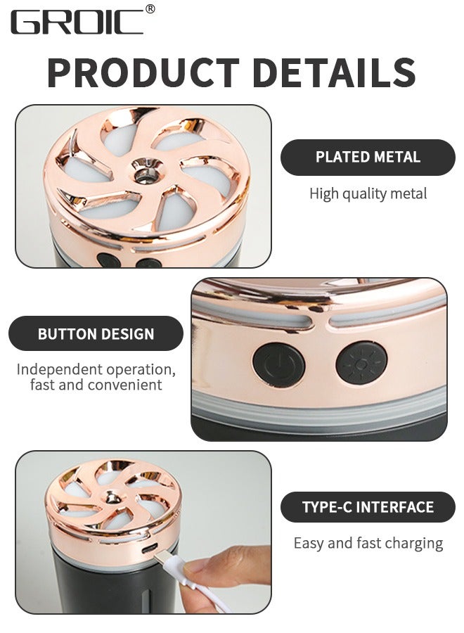 GROIC Car Diffuser Humidifier Aromatherapy Essential Oil Diffuser USB Cool Mist Mini Portable Diffuser for Car with 7-LED Color Changing,Automobile Aromatherapy Machine - Image 3