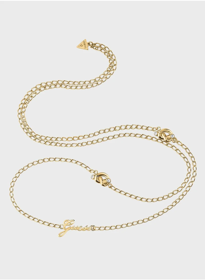 GUESS Knot Chain Detailed Necklace