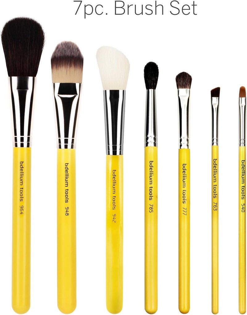 Bdellium Tools Studio Line Basic Brush Set with Yellow Handles - Image 2