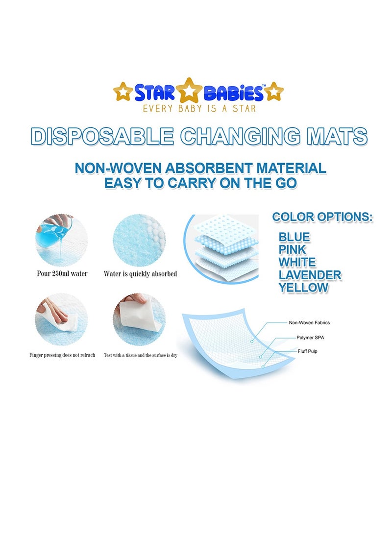 STAR BABiES Star Babies Combo Pack (Disposable Changing mat 10pcs, Scented Bag 4pcs (60bags) with  Disposable Breast Pad 5pcs) - Pink  - Image 3