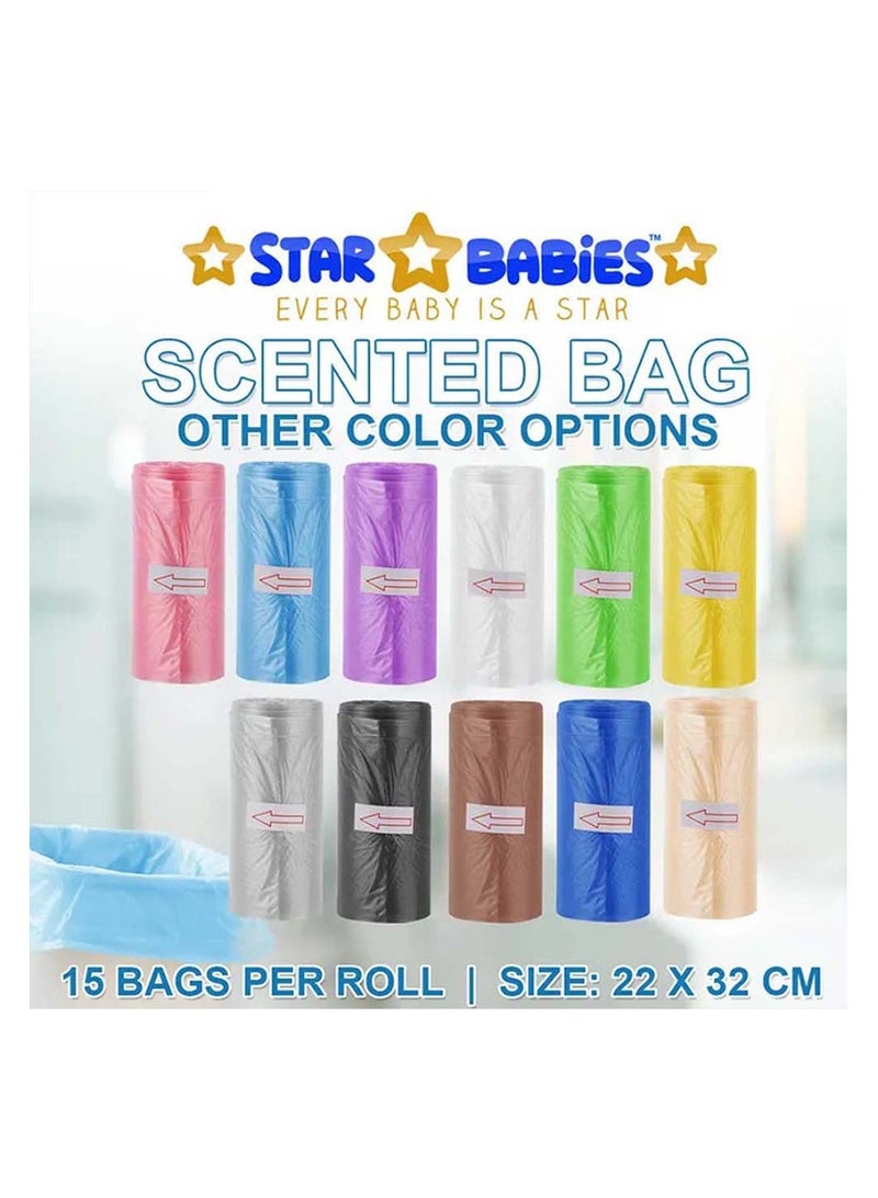 STAR BABiES Star Babies Combo Pack (Disposable Changing mat 10pcs, Scented Bag 4pcs (60bags) with  Disposable Breast Pad 5pcs) - Pink  - Image 4