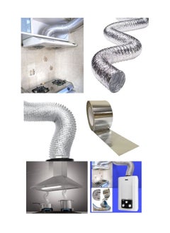 Shams 10 Meter 5 Inch Chimney for Kitchen and Cooker Hood Hobby Chimney - Flexible Aluminum 5 Inch Expandable Chimney - for Kitchen, Bathroom and Air Conditioner Hood (10 Meter Hobby)  - Image 5