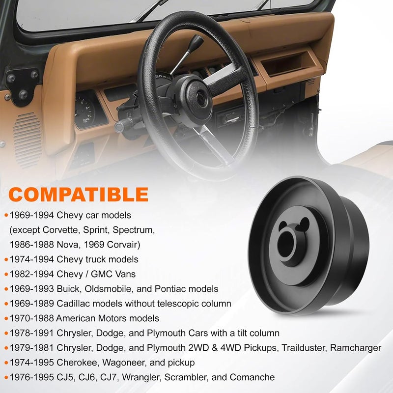 ANDO RACING Steering Wheel Short Adapter, 5-6 Hole Car Steering Wheel Hub for Chevrolet - Image 2