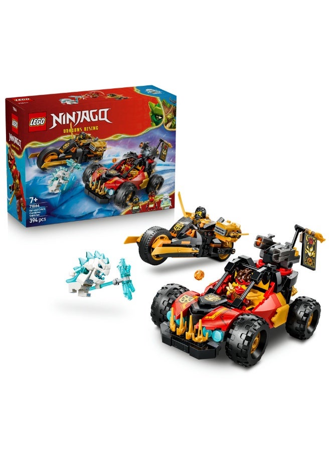 LEGO NINJAGO Kai and Cole’s Combiner Vehicles Toy 71864 (Age 7+, 394 Pieces) - Image 1