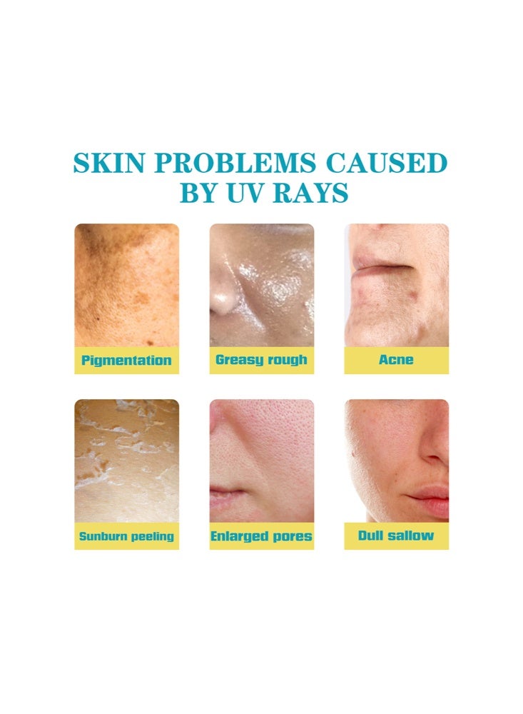 إيلهو قناع حماية من الأشعة فوق البنفسجية - واقي من الشمس ثلاثي الأبعاد، قناع وجه موضة جنون للأشعة فوق البنفسجية قابل للغسيل وإعادة الاستخدام، مناسب لممارسة الرياضة والتنفس، حماية من الشمس، قناع رياضي للجولف للرجال والنساء - Image 5