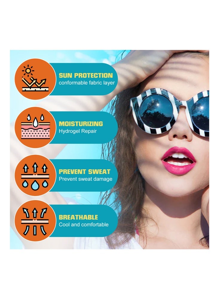 إيلهو قناع حماية من الأشعة فوق البنفسجية - واقي من الشمس ثلاثي الأبعاد، قناع وجه موضة جنون للأشعة فوق البنفسجية قابل للغسيل وإعادة الاستخدام، مناسب لممارسة الرياضة والتنفس، حماية من الشمس، قناع رياضي للجولف للرجال والنساء - Image 4