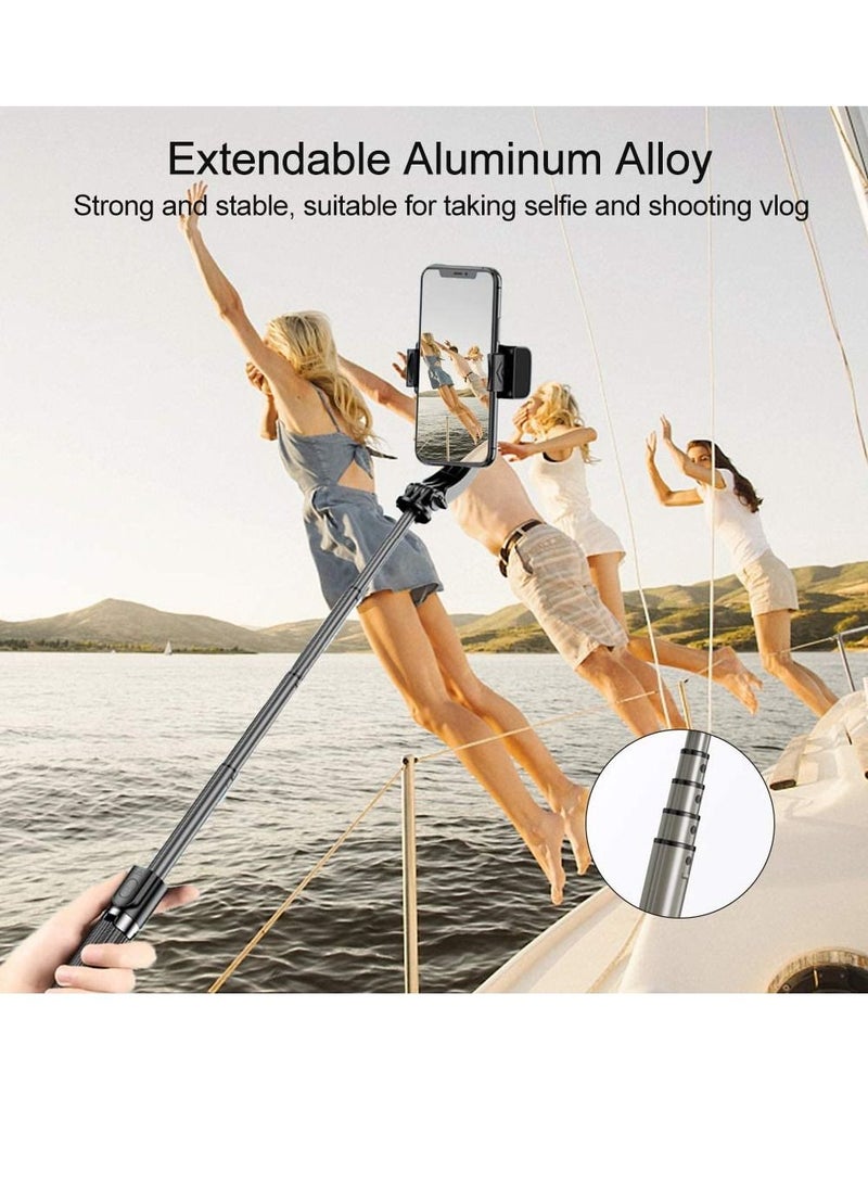 Selfie Stick Gimbal Stabilizer, 360° Rotation Tripod with Wireless Remote, Portable Phone Holder, Auto Balance 1-Axis Gimbal for Smartphones Tiktok Vlog Youtuber Live Video Record  - Image 4