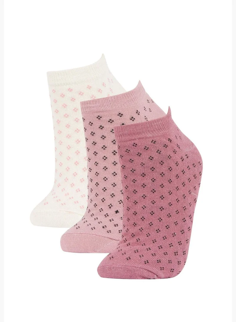 DeFacto Patterned Low Cut Socks (3 Pack)