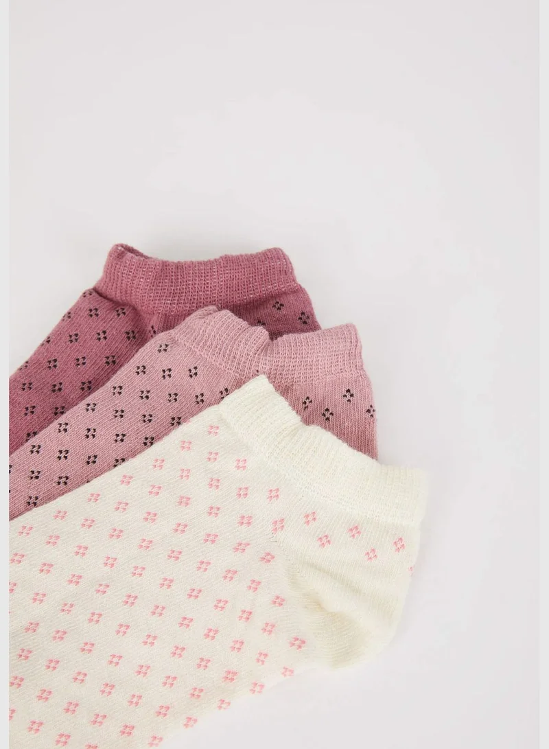 DeFacto Patterned Low Cut Socks (3 Pack)