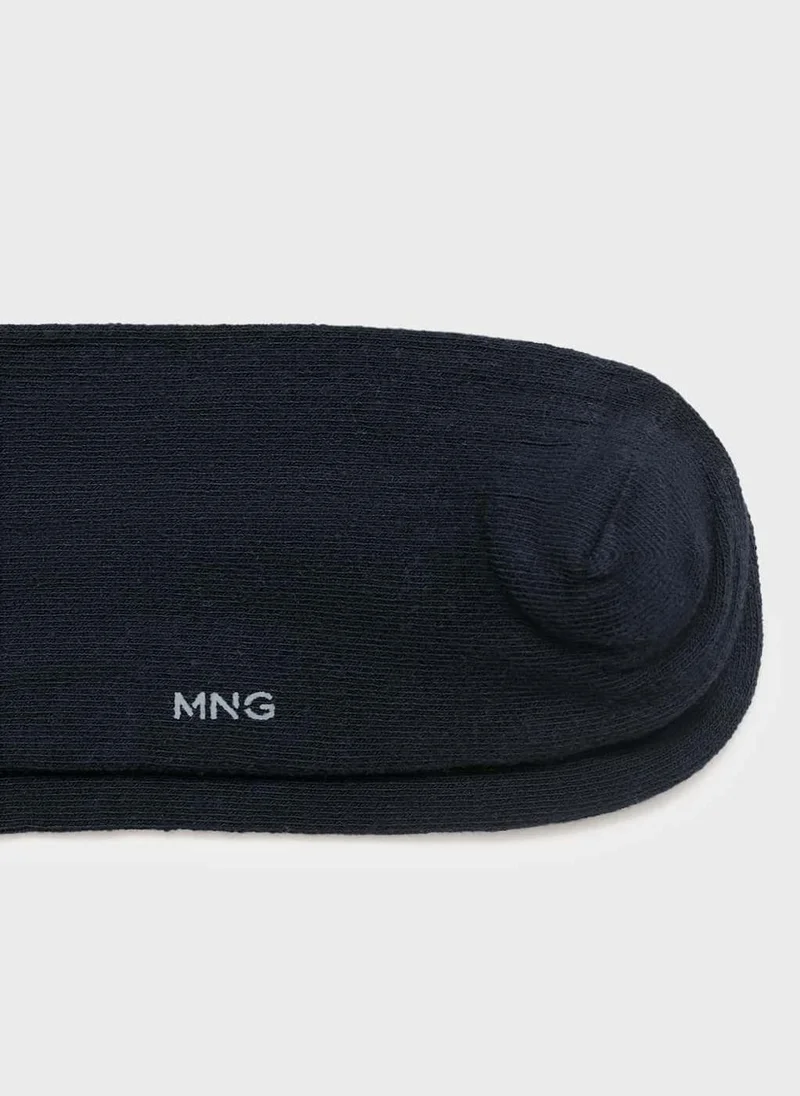 Mango Man Embroidered Cotton Socks