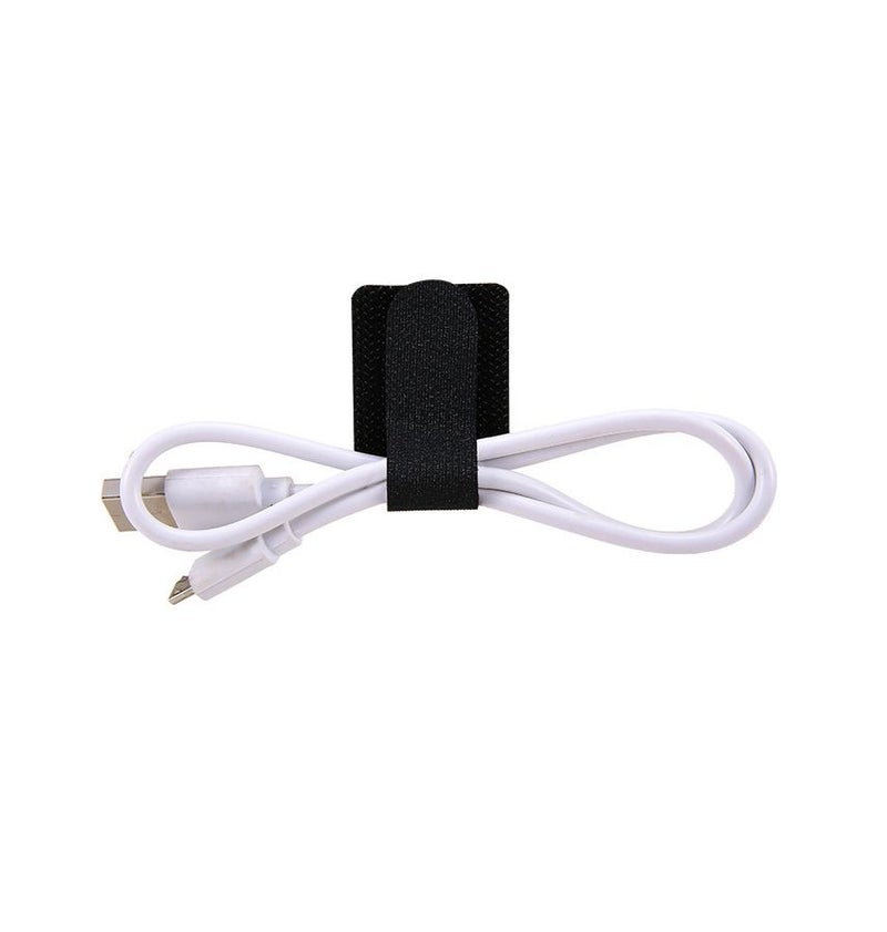 40 Black Self Adhesive Phone Cable Clips For Organizing Cables Wall Mounted Computer Network Organizers Kit - Image 1