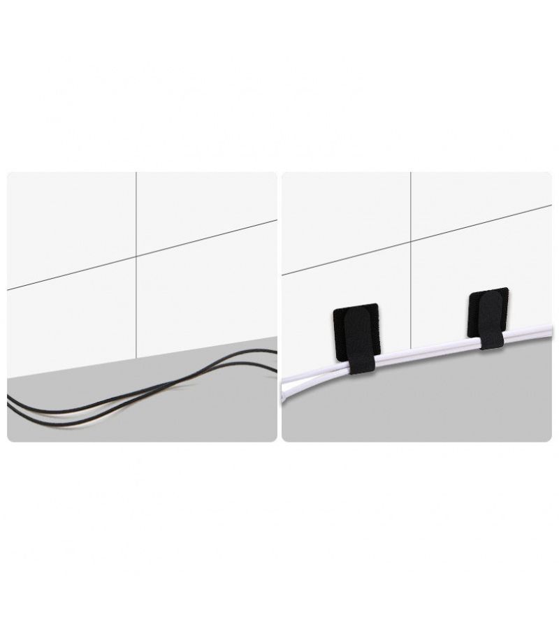 40 Black Self Adhesive Phone Cable Clips For Organizing Cables Wall Mounted Computer Network Organizers Kit - Image 2