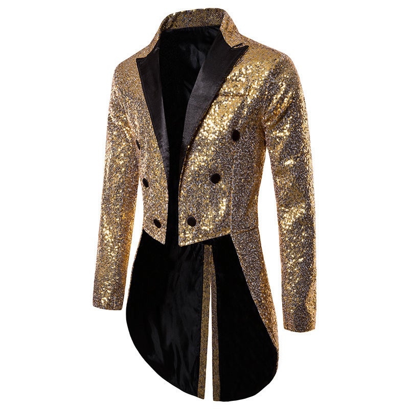 Men'S Suit Tuxedo Banquet Nightclub Performance Sequins Fashion Design Men'S Coat - Image 5