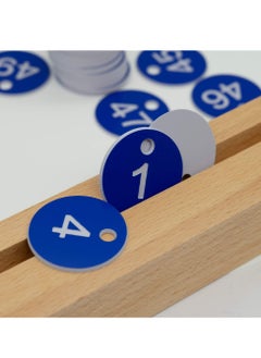 Peachjoy Plastic ID Number Tags, Engraved Tags Key Tags Without Key Rings for Locker Dorm Hotel Bar Restaurant Club Restaurant Table Numbers (1-50, Blue)  - Image 5