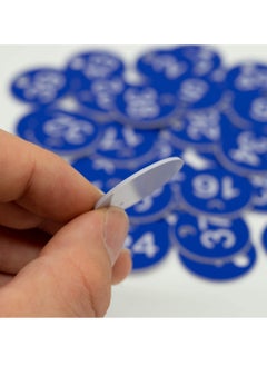 Peachjoy Plastic ID Number Tags, Engraved Tags Key Tags Without Key Rings for Locker Dorm Hotel Bar Restaurant Club Restaurant Table Numbers (1-50, Blue)  - Image 4