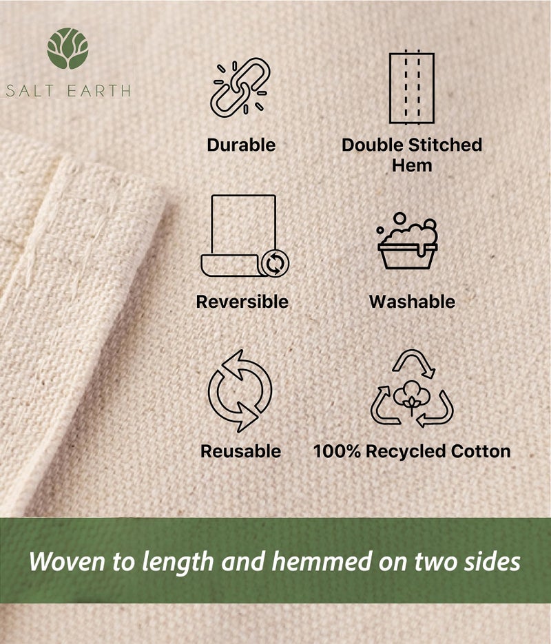 Salt Earth Canvas Drop Cloth 1Pc, Reusable Paint Drop Cloth, 100% Recycled Cotton Canvas Tarp Cover for Painter, Furniture, Floor Protection, All Purpose Painters Dropcloth for Christmas DIY (4x12FT) - Image 5