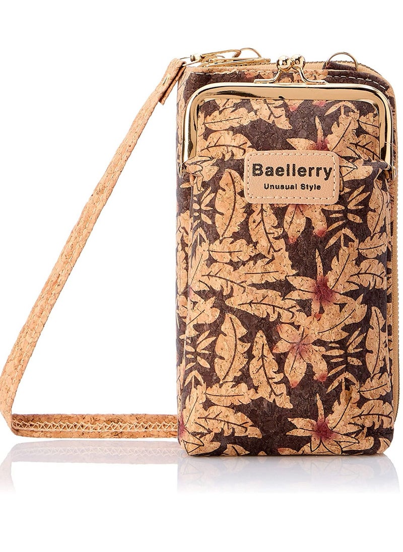 baellerry - Large Faux Leather Women Wallet Zipper Design With Front Pocket And Holder Strap - Multi Color - Image 1