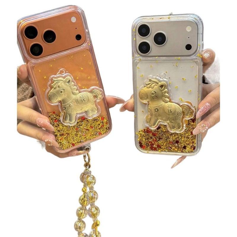 غطاء واقي، حماية من السقوط، مقاوم للصدمات لـ iPhone 13، Gold باللون الذهبي - Veloris - Image 4