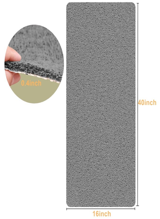 Leotruny PVC Loofah Bathtub Mats Non Slip Shower Mat for Bathroom Wet Area Quick Drying (40''x16'', C01-Dark Grey) - Image 2