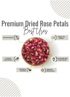 Awafi Mill AWAFI MILL Premium Dried Rose Petals | Naturally Sourced, Aromatic, and Versatile Petals  - Image 3