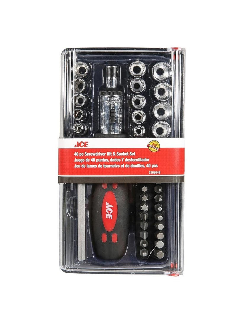 ACE Screwdriver Biand Sockesepack Of 40