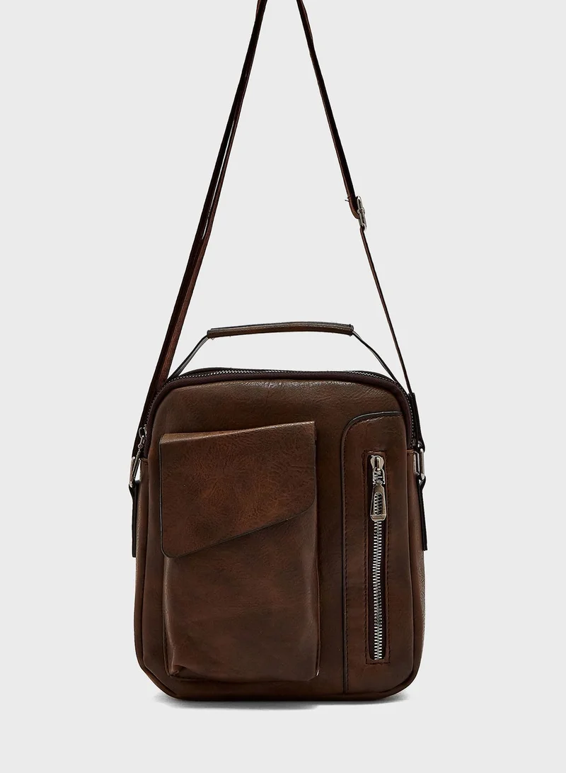 Robert Wood Cross Body Daily Messenger With Phone Pocket