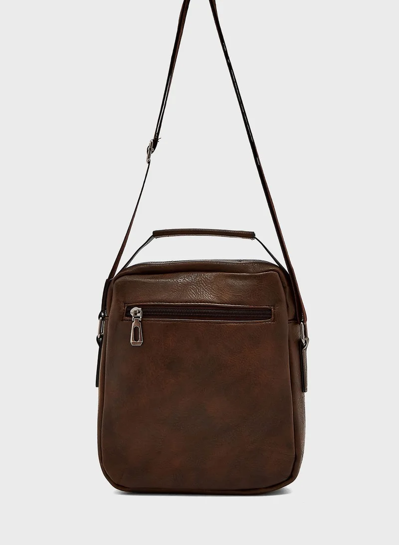Robert Wood Cross Body Daily Messenger With Phone Pocket
