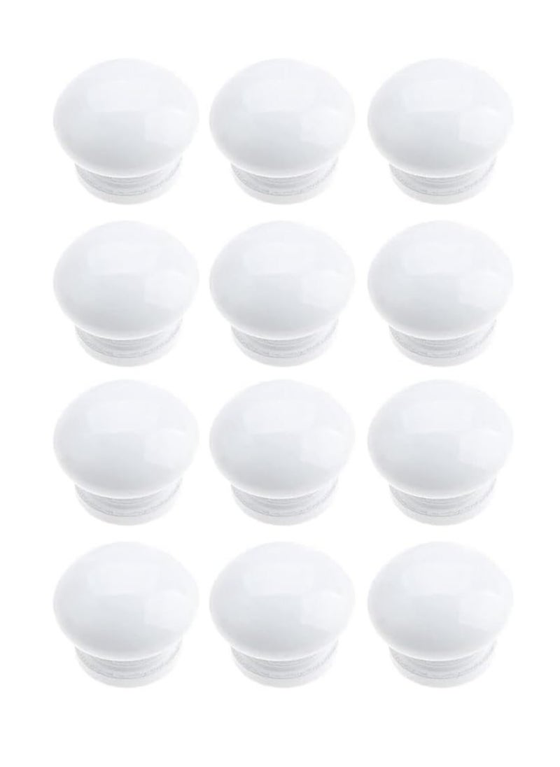 Oasisgalore 12 Pack Round Wood Cabinet Knobs Door Drawer Knobs Dresser Drawer Handles Knobs  - Image 1