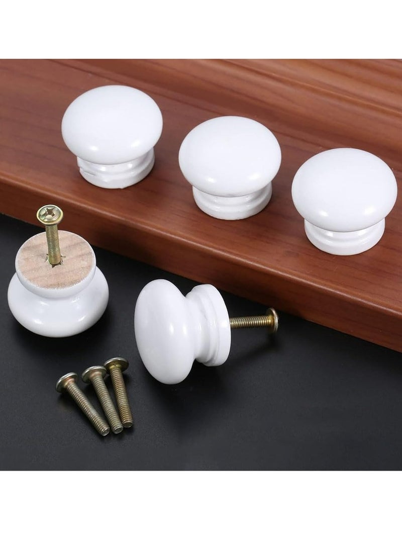 Oasisgalore 12 Pack Round Wood Cabinet Knobs Door Drawer Knobs Dresser Drawer Handles Knobs  - Image 4