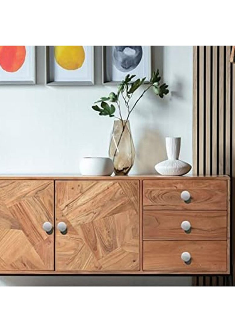 Oasisgalore 12 Pack Round Wood Cabinet Knobs Door Drawer Knobs Dresser Drawer Handles Knobs  - Image 5
