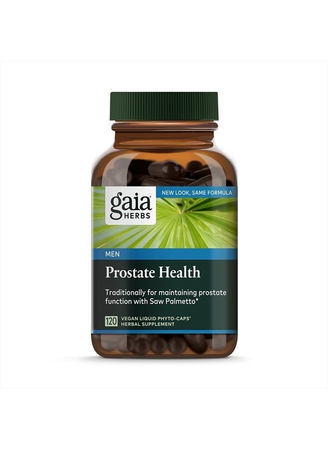 Gaia Herbs Prostate Health - Supports Prostate Health and Function for Men - with Saw Palmetto, Green Tea, Nettle Root, and White Sage - 120 Vegan Liquid Phyto-Capsules (40-Day Supply)  - Image 1