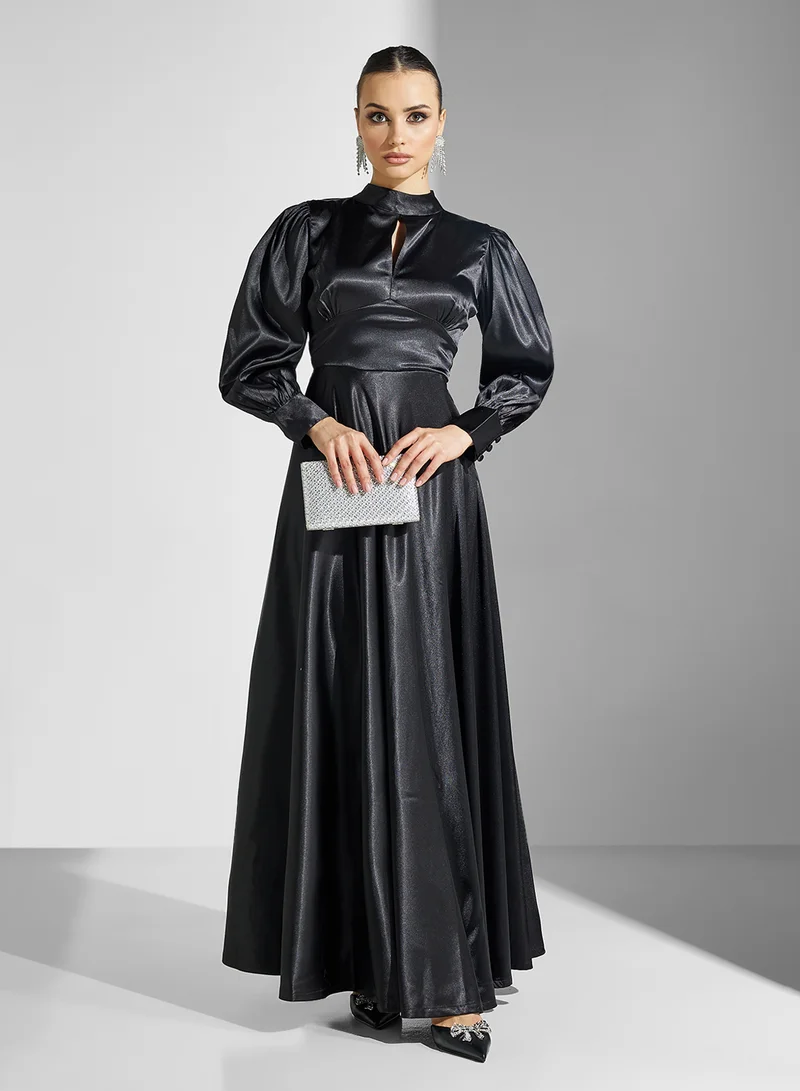 Golden Apple Satin A-Line Dress