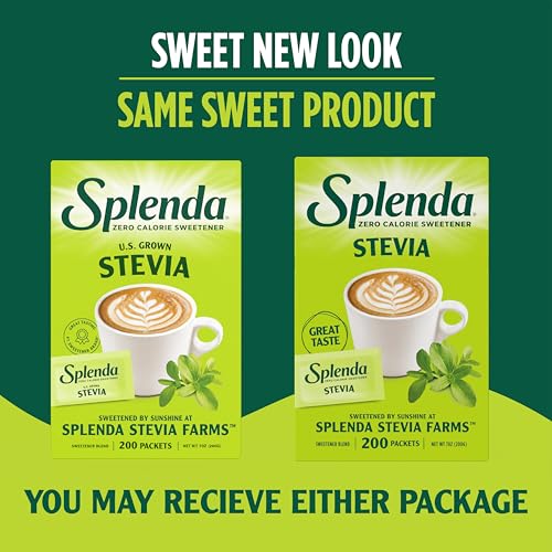 SPLENDA Stevia Zero Calorie Sweetener, Sugar Substitute Packets, 200 Count (Pack of 1) - Image 3