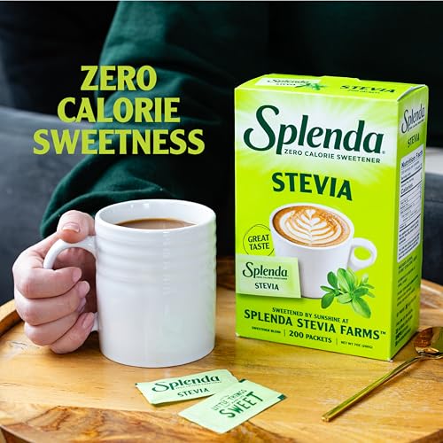 SPLENDA Stevia Zero Calorie Sweetener, Sugar Substitute Packets, 200 Count (Pack of 1) - Image 5