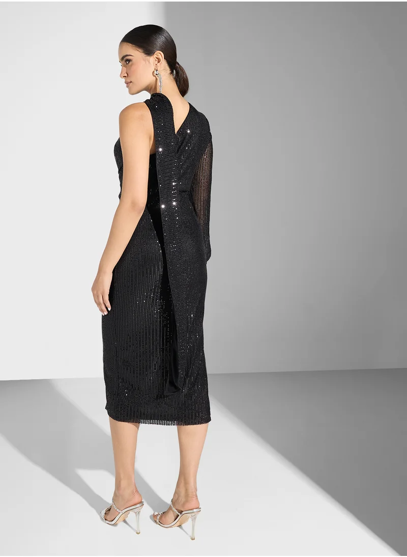 ايلا Shimmer Shift Dress With Sli