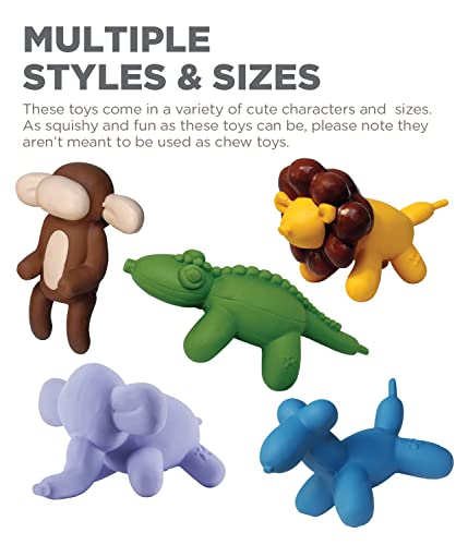 Outward Hound by Charming Pet Latex Rubber Balloon Squeaky Dog Toy, Blue, Large - Image 5