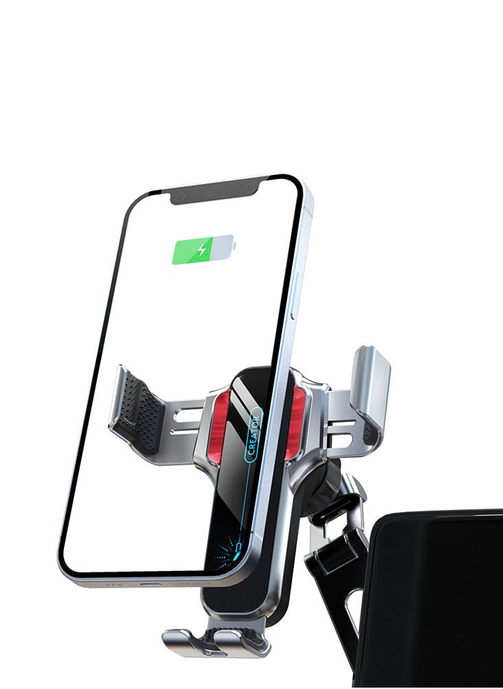 Perfii Wireless Car Charger with Rotatable Phone Holder for 4.5'' to 7.5’’ Auto Clamping, Dashboard Mount Car Accessories for Tesla Model 3 Y  - Image 1