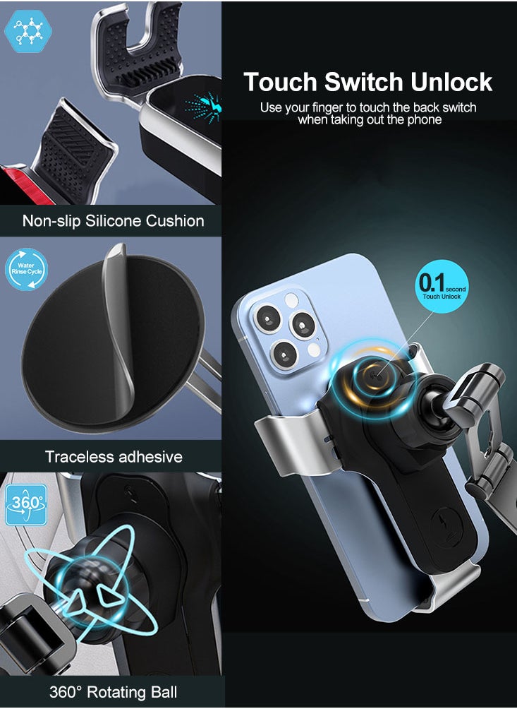 Perfii Wireless Car Charger with Rotatable Phone Holder for 4.5'' to 7.5’’ Auto Clamping, Dashboard Mount Car Accessories for Tesla Model 3 Y  - Image 5