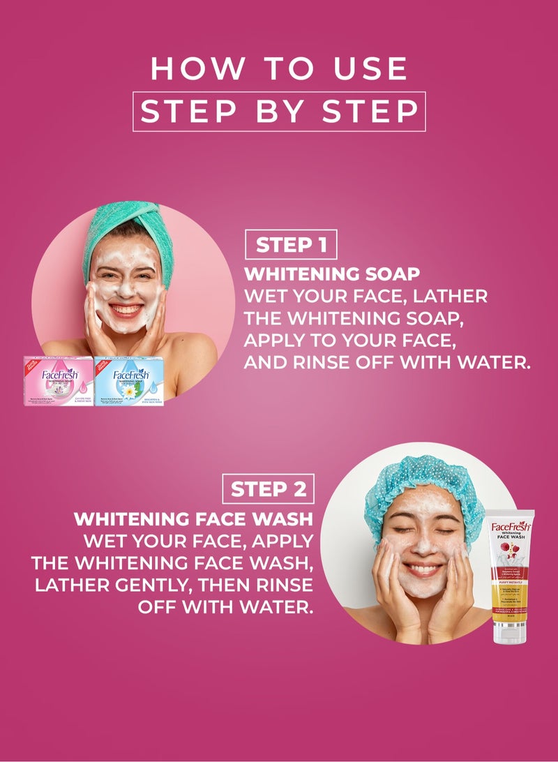 Face Fresh Whitening & Brightening Kit - Improves Uneven Skin & Whitens Skin, Fixes Decoloration & Dull Skin, For All Skin Types - Image 2