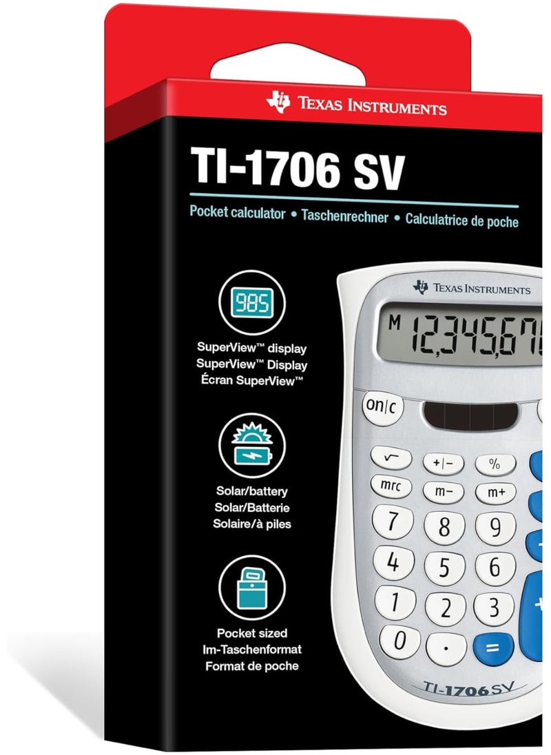 Texas Instruments TI-1706 SV Standard Function Calculator