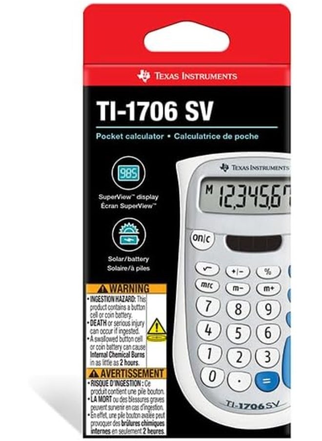 TEXAS INSTRUMENTS Texas Instruments TI-1706 SV Standard Function Calculator  - Image 3