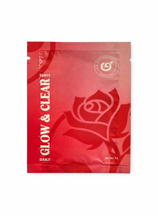 Glow & Clear Daily Wellness Shot | Rose, Amla, Turmeric & Ginger Blend | Supports Skin Radiance & Clarity | 30 Sachets | Plant-Based Daily Drink Mix - Image 1