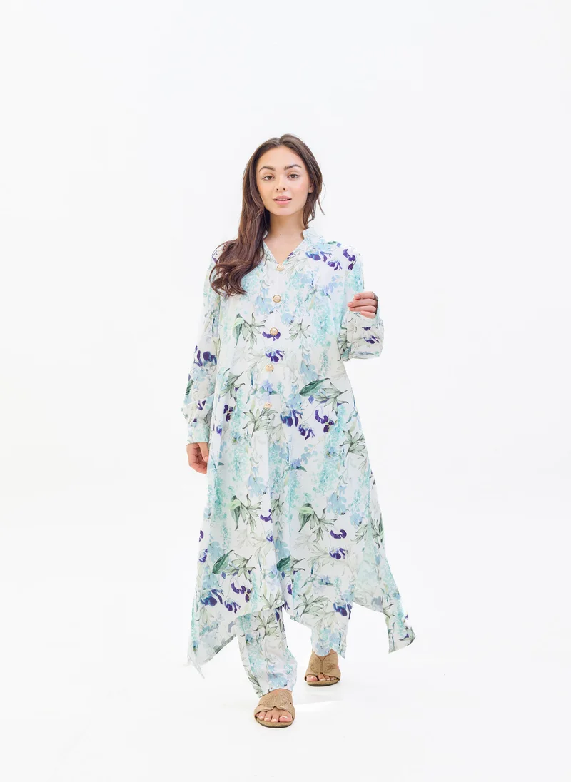 Hassal Two Piece Floral Printed Suit