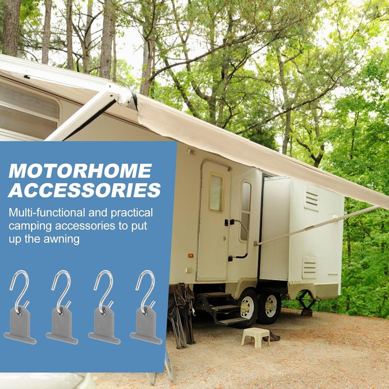 Garneck 7pcs Portable Pp Touring Car Awning Hooks Motorhome Camping Awning Accessory Hangers for Outdoor Rv Canopy Camper Replacement Clips - Image 5