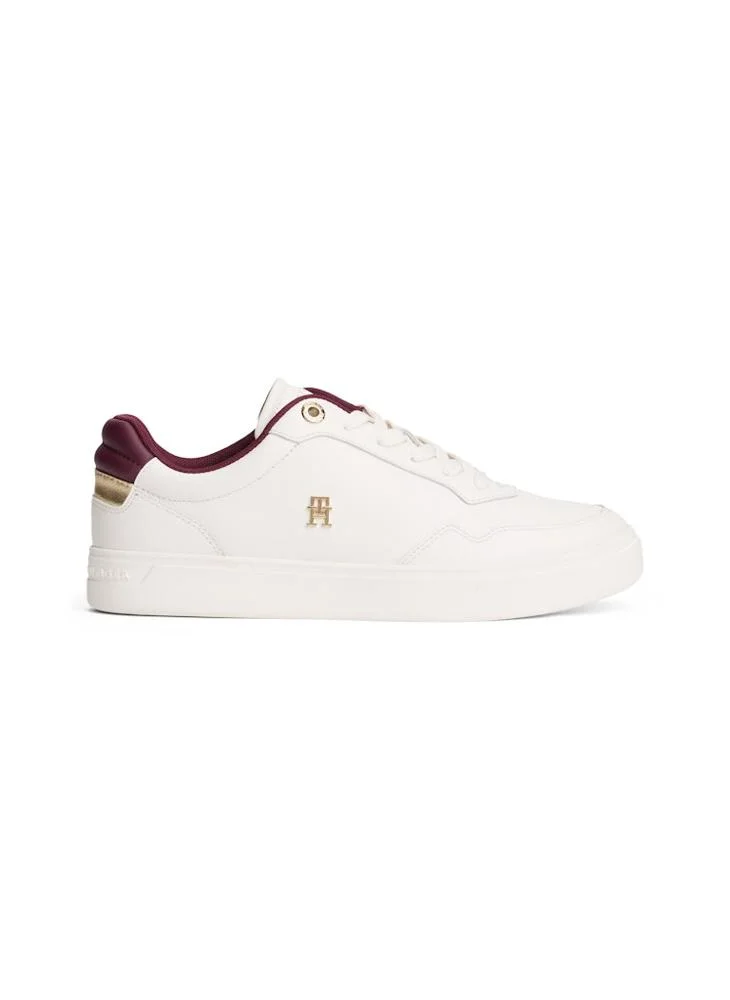 تومي هيلفيغر Leather TH Monogram Plaque Court Trainers