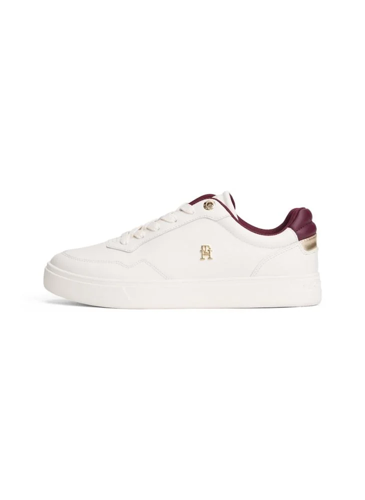تومي هيلفيغر Leather TH Monogram Plaque Court Trainers