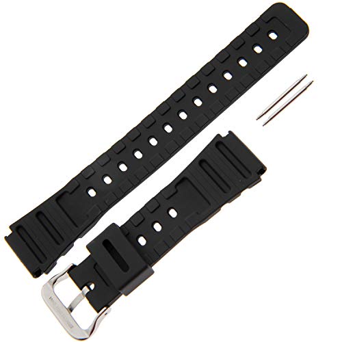 Gilden 20mm Black Polyurethane Extra-Long Sport Watch Strap 017270 - Image 3