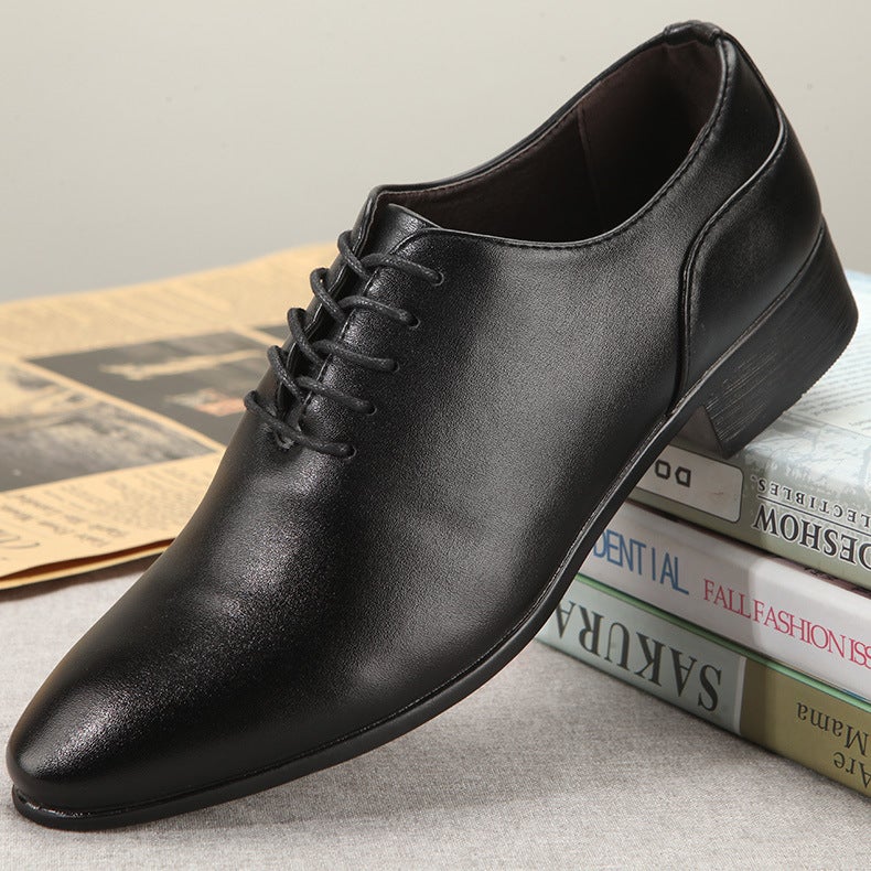 Korean Style White Pointed Mens Business Casual Shoes for Spring/SummerBlack 8379 Black 8379