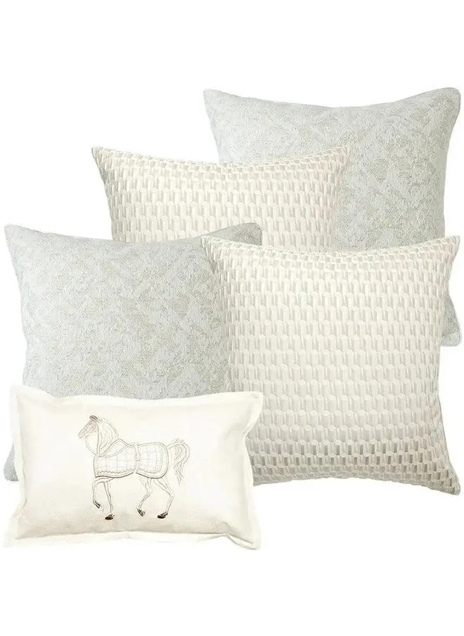 KNOT HOME Cushion Carmi Bundle (with filler) Pillow Knot Home Cover Set for Modern Sofa Contemporary Living Room Bedroom and Office Soft Washable