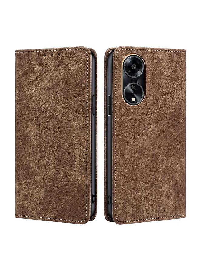 اس-توب جراب هاتف OPPO A1 5G RFID مضاد للسرقة مصنوع من الجلد المغناطيسي - Image 1